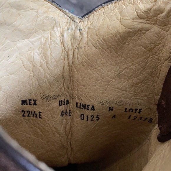 Rudel Womens Brown Leather Western Cowboy Harness Buckle Boots Square Toe 4.5E - Picture 11 of 12